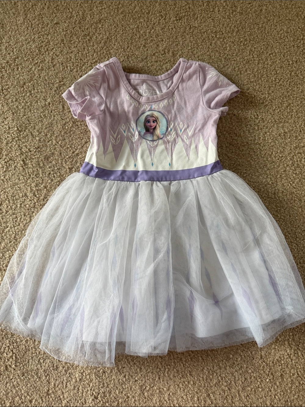 Disney Lavender and White Elsa Tulle Dress Size 2T